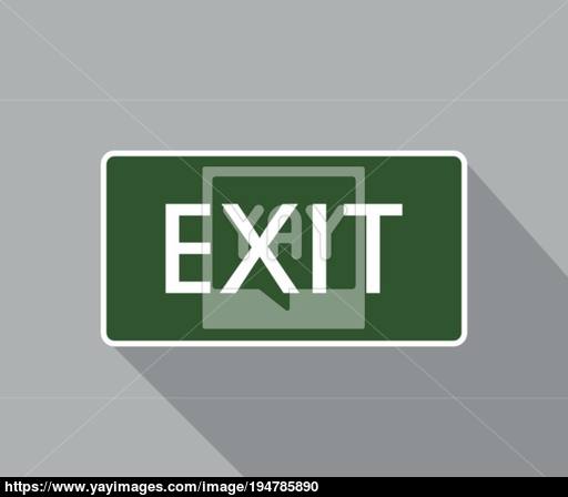 512x448 Exit Signal Icon Vector