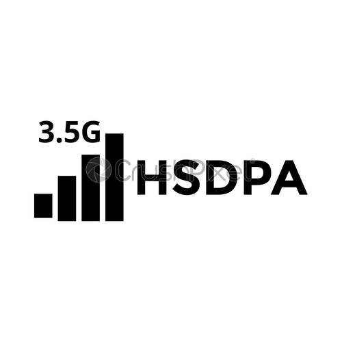 500x500 Hsdpa Signal Icon Design Template Vector Isolated, Stock Vector