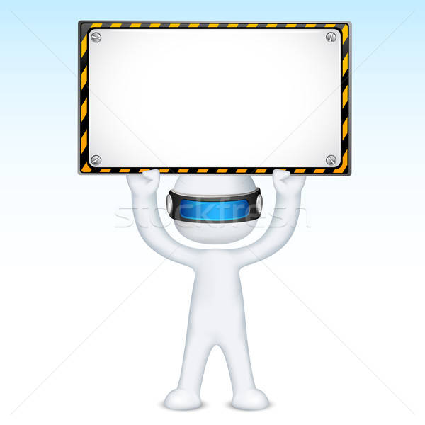 600x600 Man In Vector With Under Construction Signboard Vector