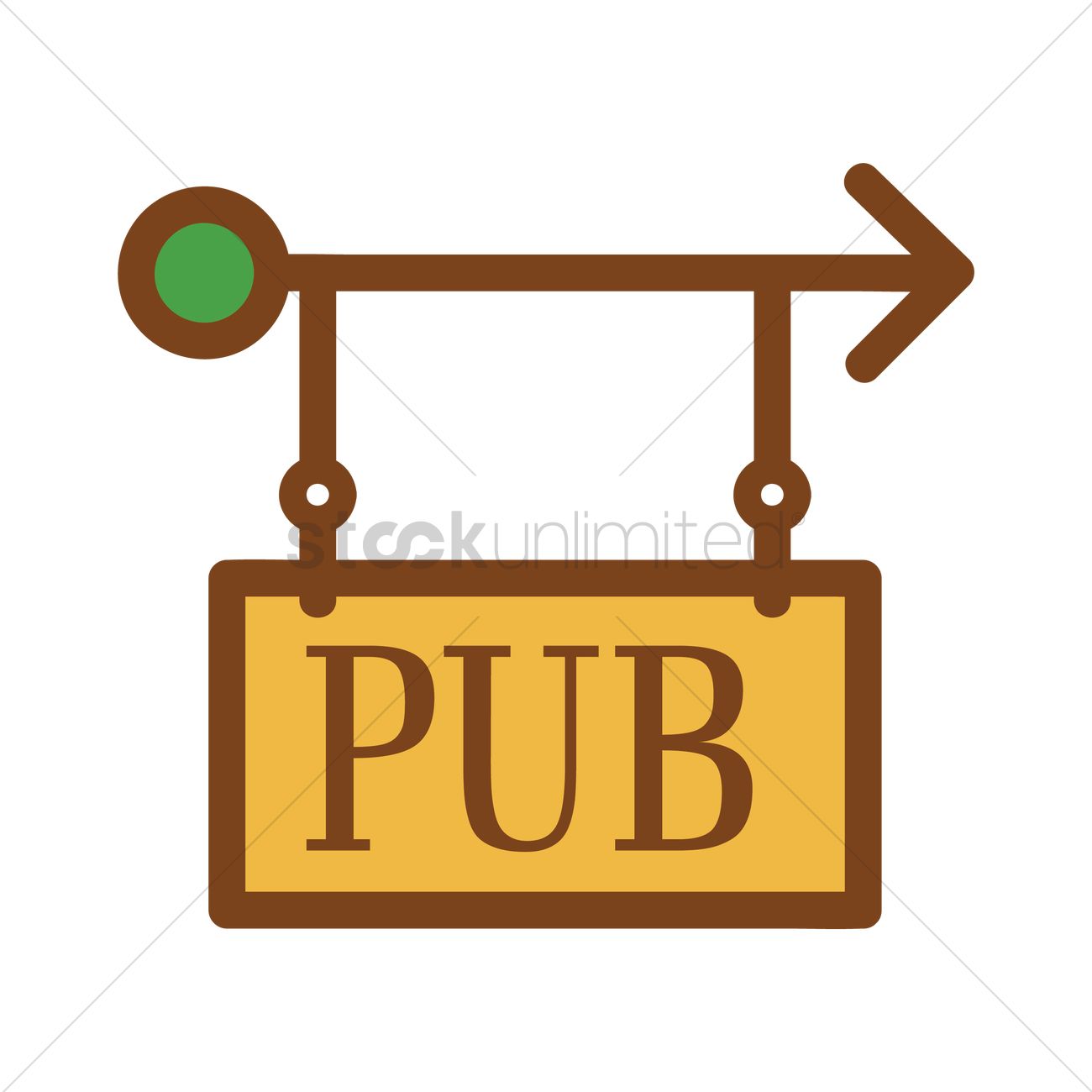 1300x1300 Pub Signboard Vector Image