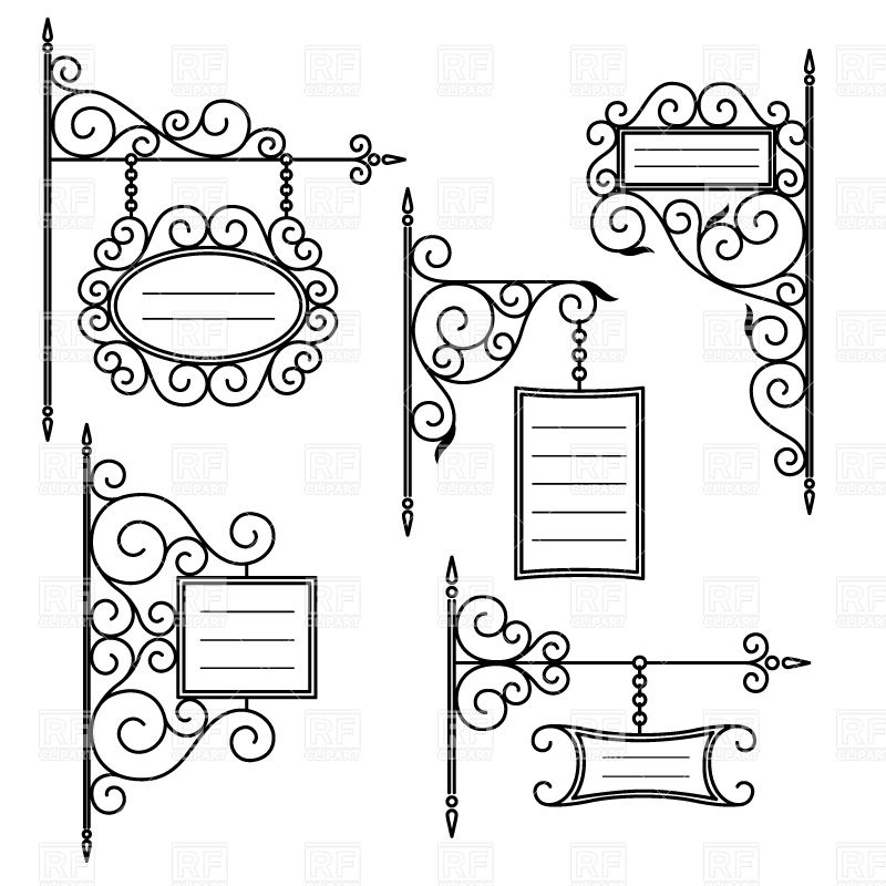 Кованая вывеска рисунок