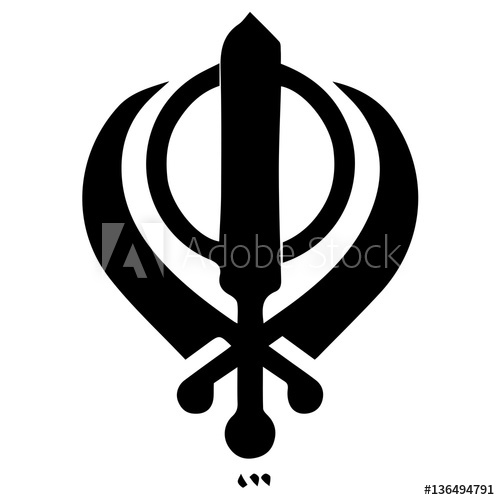 500x500 Religious Sign Sikhism Khanda Symbol Vector Format