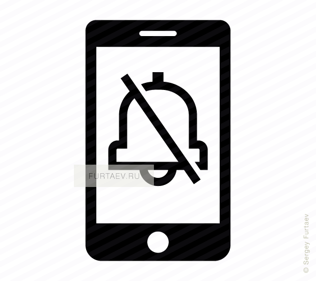 620x553 Phone Silence Vector Icon