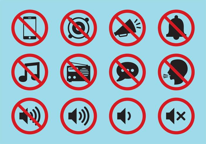 700x490 Silence Vector Icons