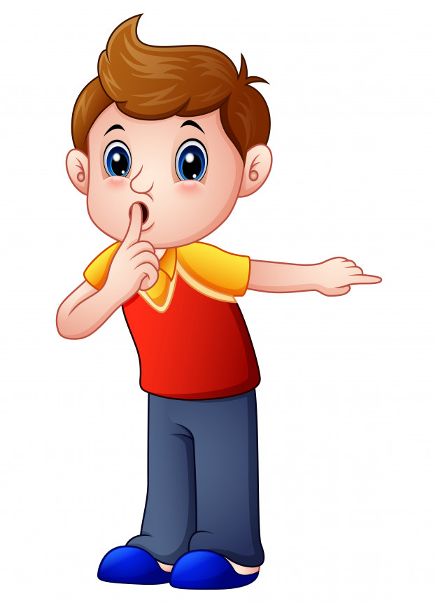626x862 Cartoon Boy Gesturing For A Silence Vector Premium Download