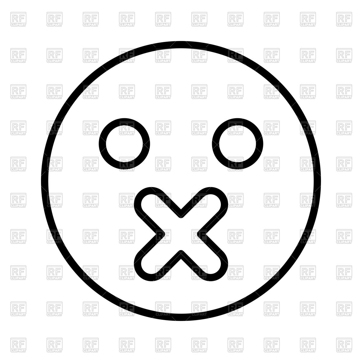 1200x1200 Silence Emoticon Black Color Icon Vector Image Of Signs, Symbols