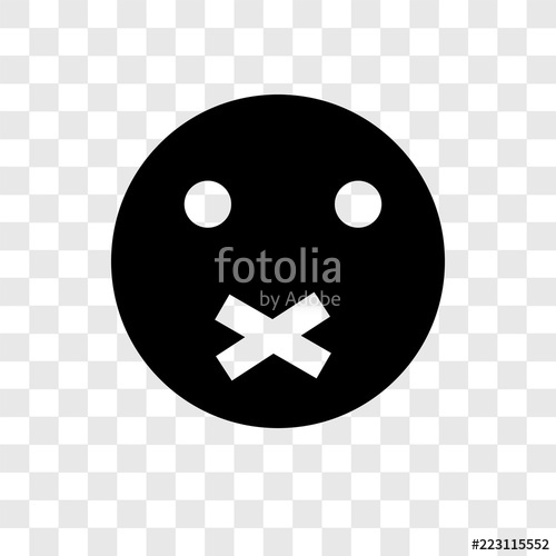 500x500 Silence Vector Icon Isolated On Transparent Background, Silence
