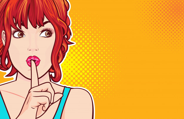 626x405 Woman Looking Keep A Silence Vector Premium Download