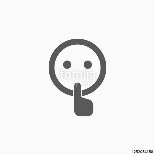 500x500 Quiet Icon, Silence Vector Stock Image And Royalty Free Vector