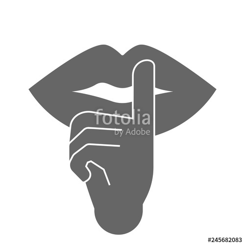 500x500 Keep Silence Symbol Vector Stock Image And Royalty Free Vector