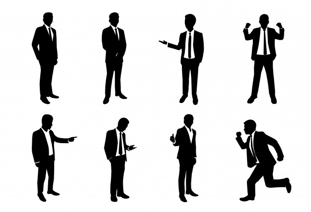 626x428 Silhouette Set Of Businessman Vector Premium Download