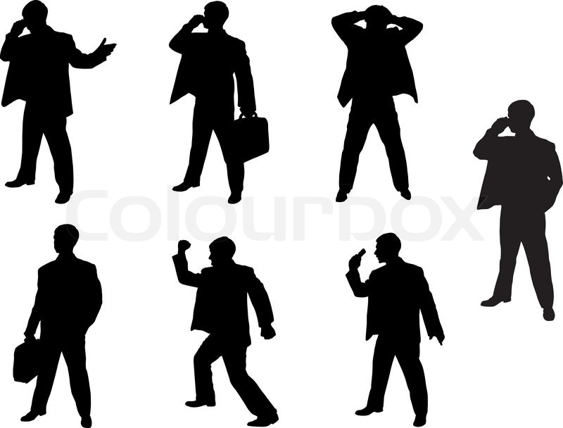 800x608 Silhouettes Of Businessman Vector Stock Vector Colourbox