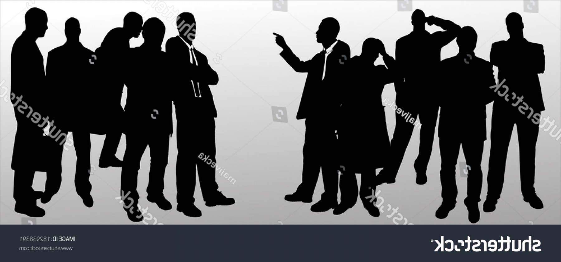 1800x840 Businessman Silhouette Vector Border Catchsplace