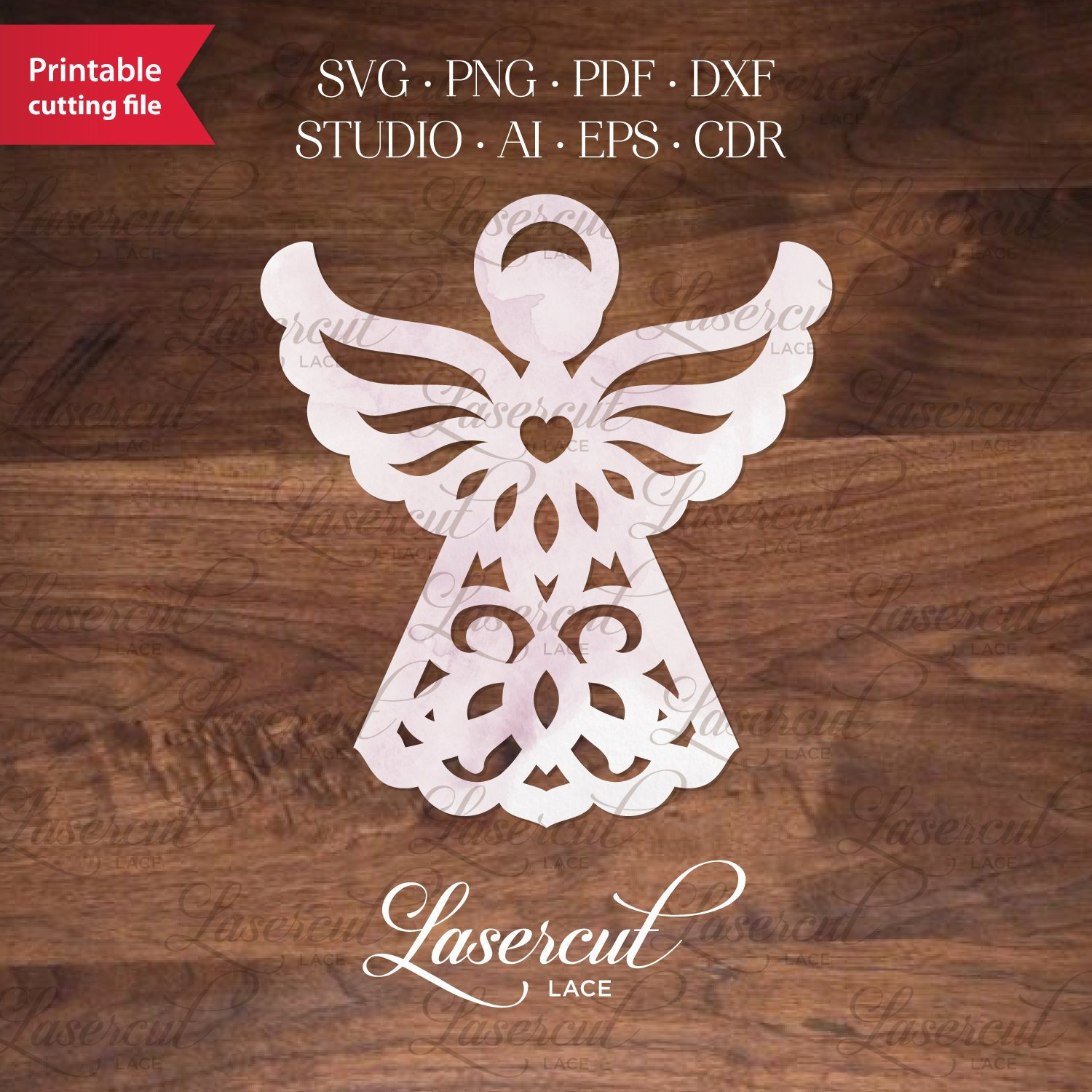 1500x1500 Cricut Silhouette Angel Template Vector Laser Cut Vector Etsy