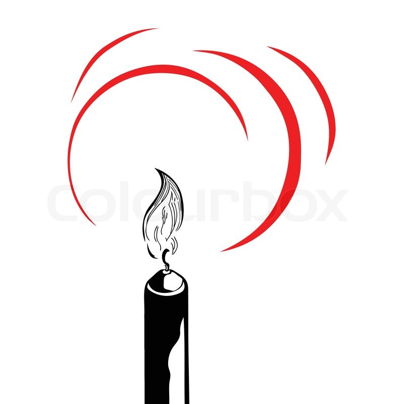 800x800 Vector Silhouette Of The Candle On Stock Vector Colourbox
