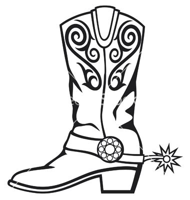 380x400 Cowboy Boot Silhouette Clip Art Cowboy Boot Vector Rhinestone