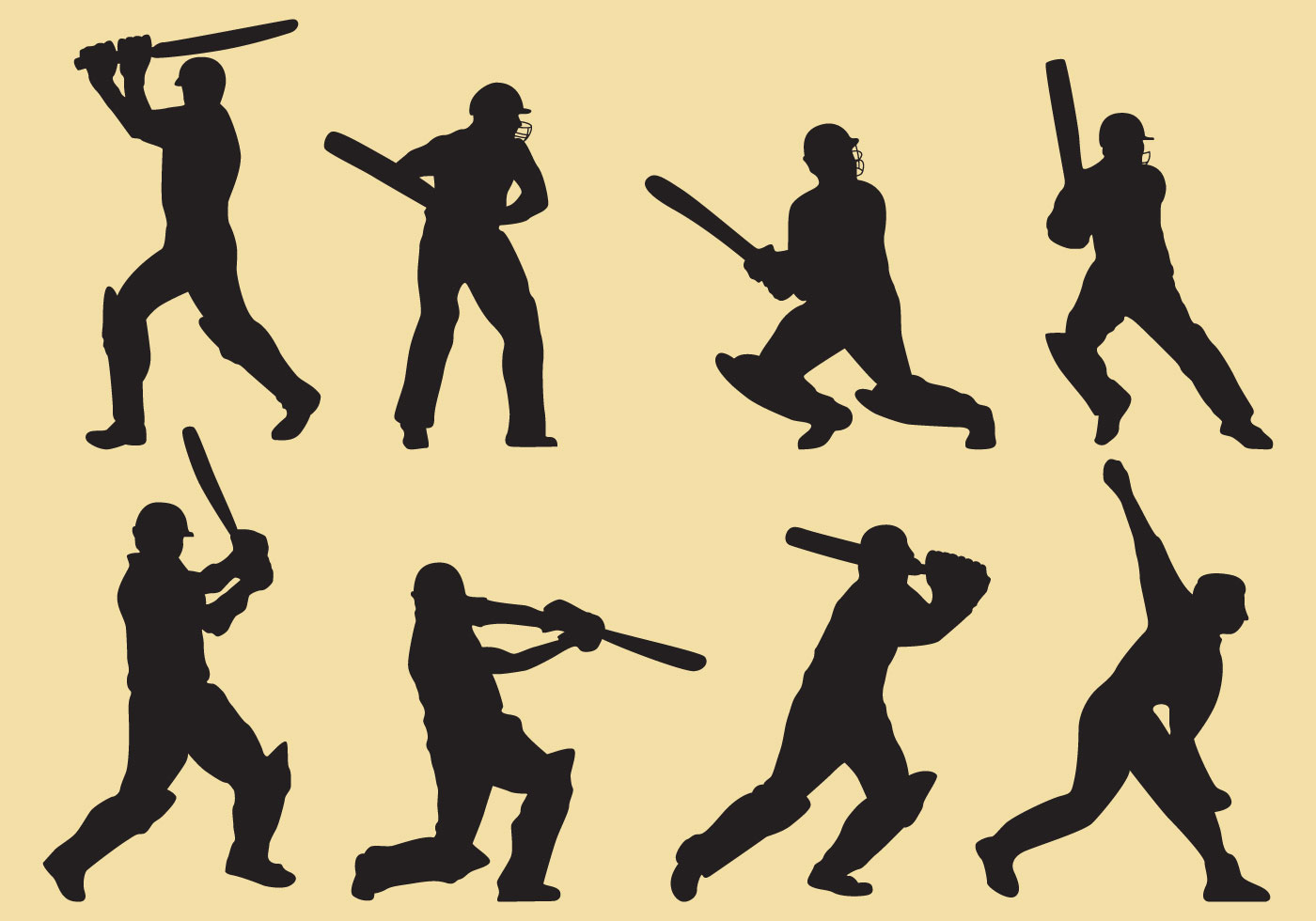 Cricket Player Free Vector Art 1400x980 Cricket Player Free Vector Art