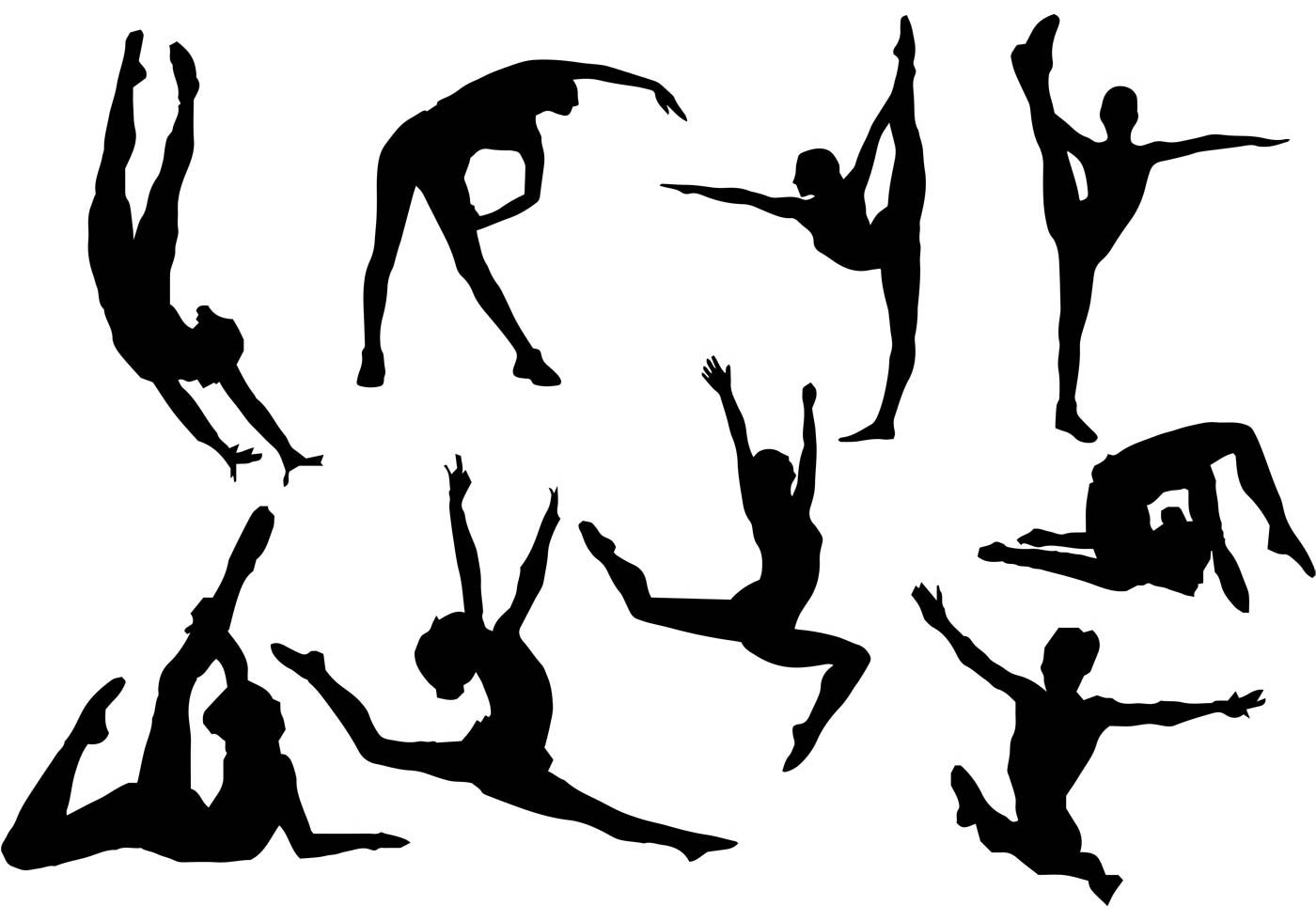 Free Gymnastics Silhouette Vector 1400x980 Free Gymnastics Silhouette Vector