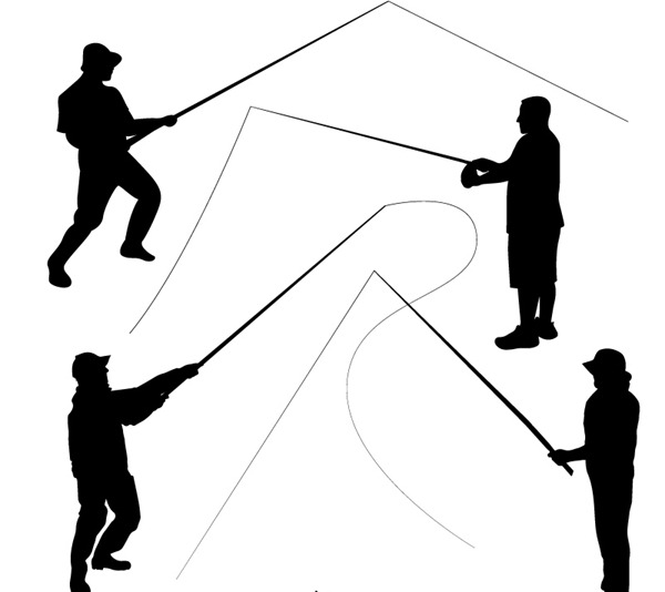 Fishing Silhouette Figures Vector Graphics My Free Photoshop World 600x534 Fishing Silhouette Figures Vector Graphics My Free Photoshop World