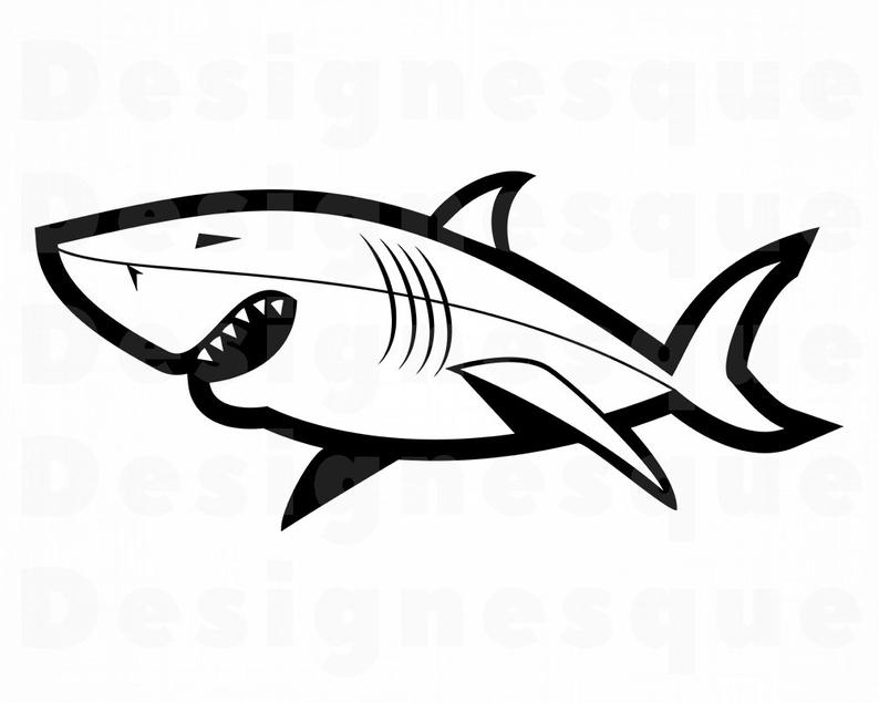 794x635 Shark Great White Shark Shark Clipart Shark Etsy