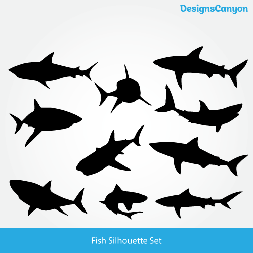 Silhouette Shark Vector at Vectorified.com | Collection of Silhouette ...