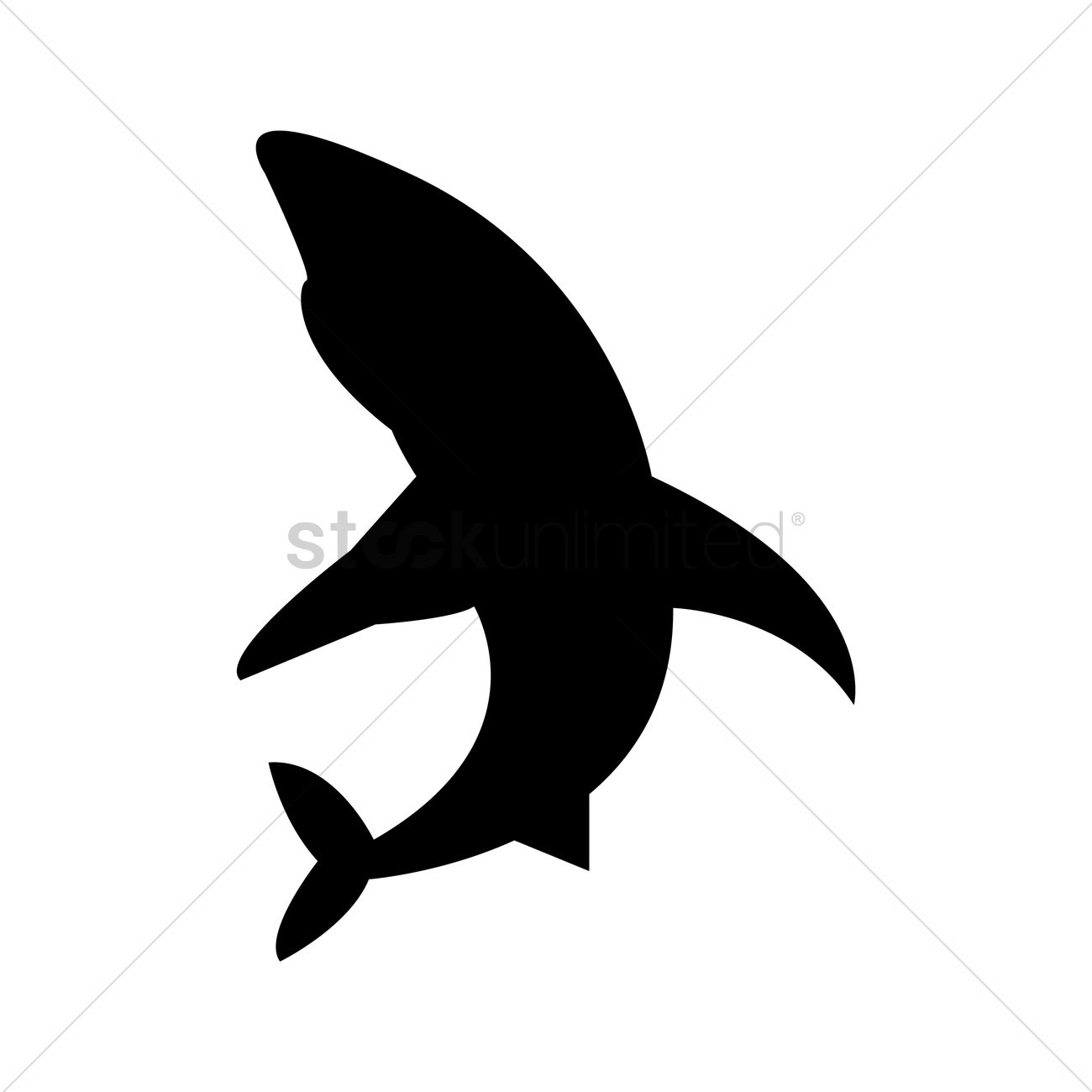 1300x1300 Silhouette Of Shark Vector Image