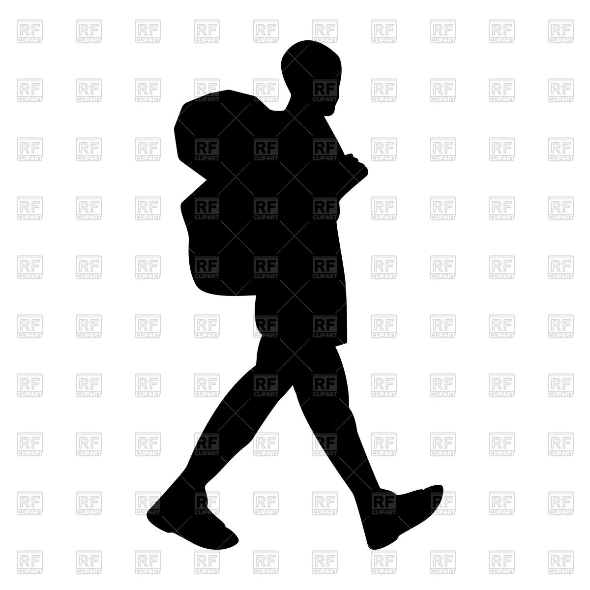 1200x1200 Tourist Silhouette Vector Image Of Silhouettes, Outlines