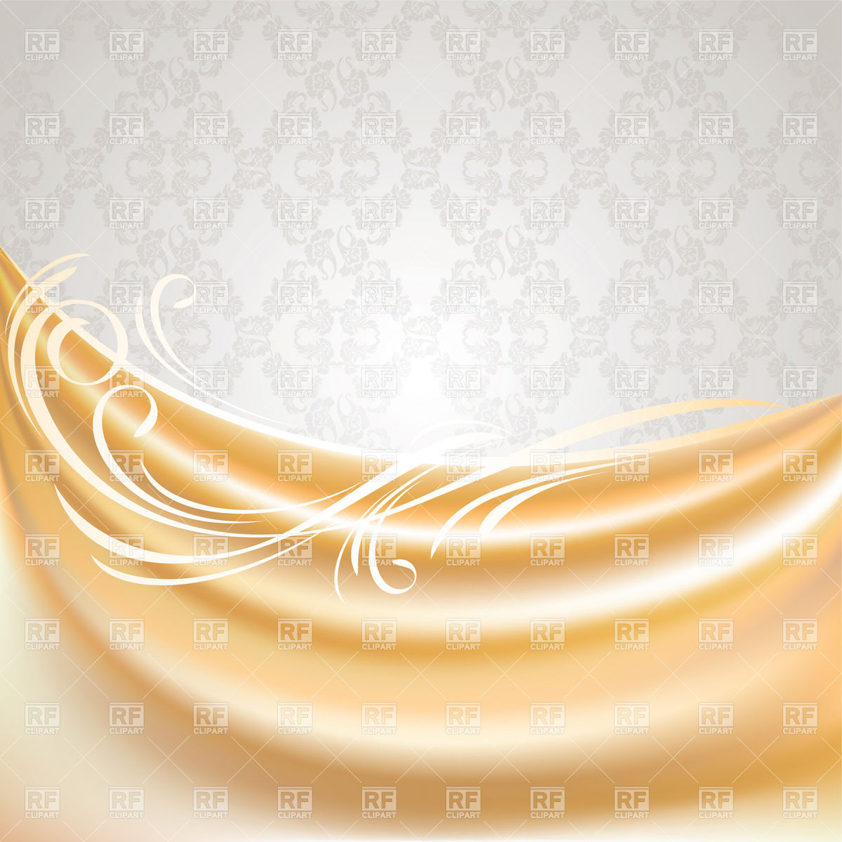 1200x1200 Beige Silk Curtain On Victorian Background Vector Image