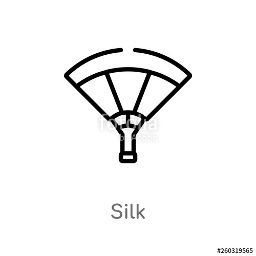 500x500 Outline Silk Vector Icon Isolated Black Simple Line Element
