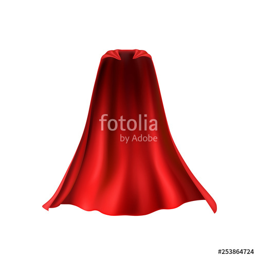 500x500 Cape Set Isolated On White Background Red Superhero Cloak Vector
