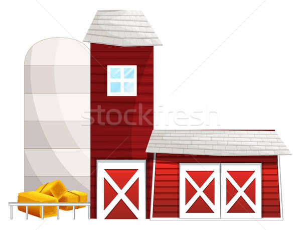 600x458 Farming Scene With Silo And Barns Vector Illustration Matthew