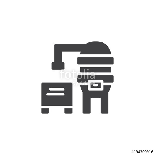 500x500 Agricultural Silo Vector Icon Filled Flat Sign For Mobile Concept