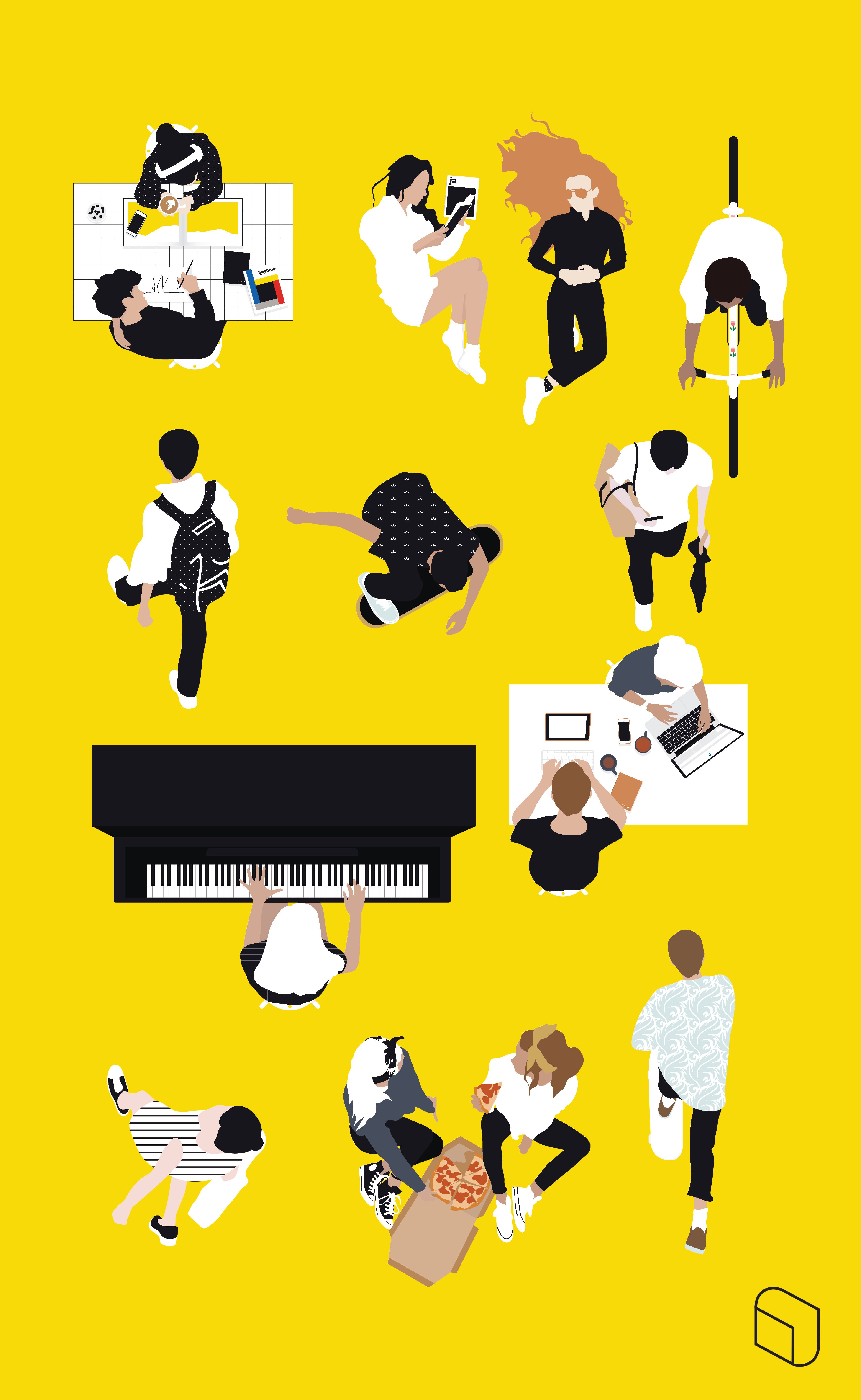 3780x6142 Fine Colored Plan Silueta Humana, Persona