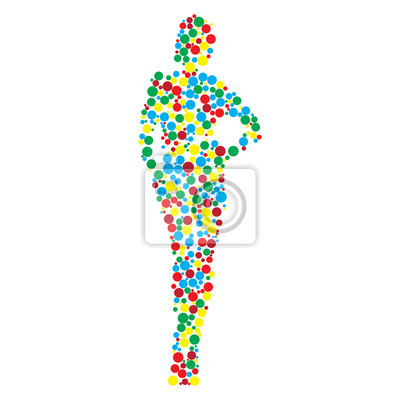 400x400 Vector Silueta Humana Pinturas Para La Pared Cuadros