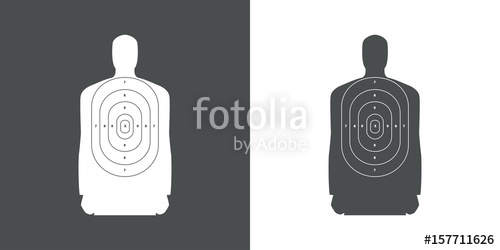 500x250 Icono Plano Blanco Silueta Humana Gris Y Blanco Stock Image