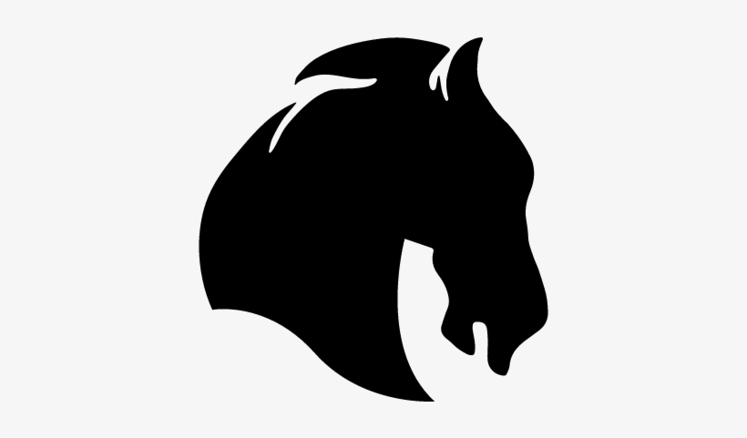 820x481 Horse Face Silhouette Right Side View Variant Vector