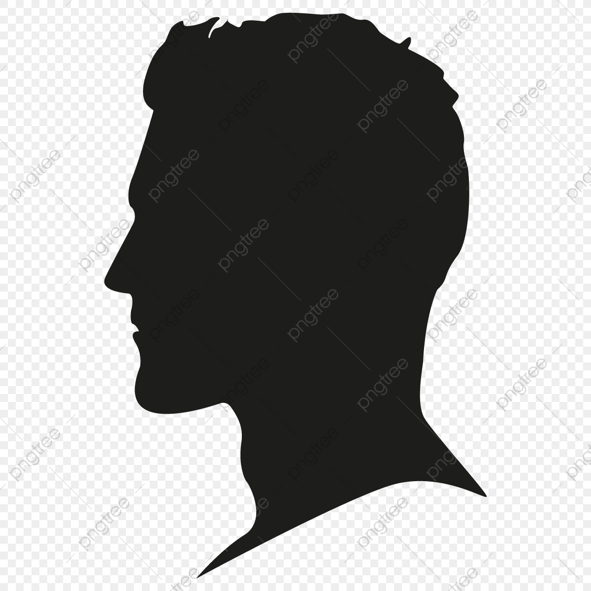 1200x1200 Silueta Masculina Cabeza Vector Png Gratis, Silueta Masculina