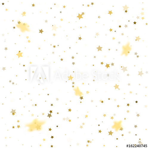 500x500 Golden And Silver Star Confetti Vector Festive Illustration