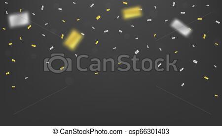 450x277 Golden And Silver Confetti Vector Realistic Golden And Silver