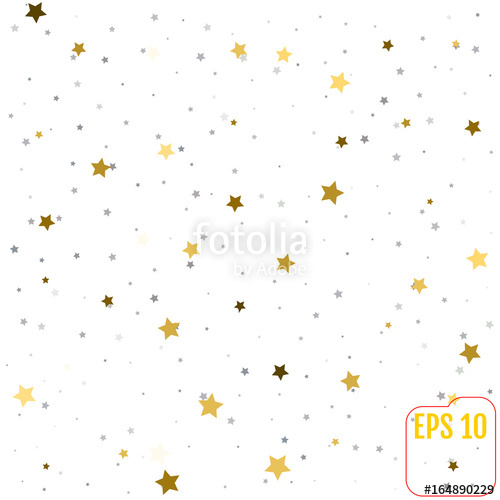 500x500 Abstract Background With Many Falling Gold And Silver Stars