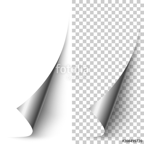 Vector Silver Foil Vertical Paper Corner Rolled Up Stock Image 500x500 Vector Silver Foil Vertical Paper Corner Rolled Up Stock Image