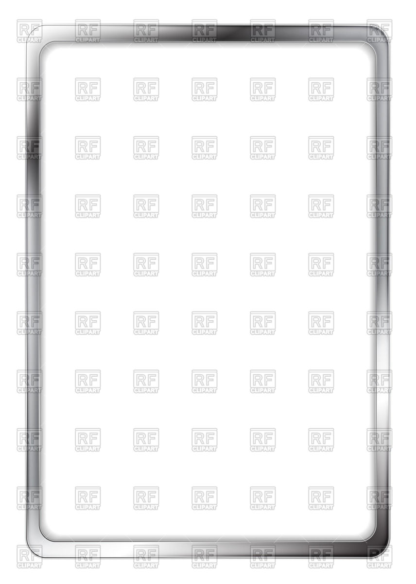Rectangular Metallic Silver Frame Vector Image Of Borders 856x1200 Rectangular Metallic Silver Frame Vector Image Of Borders