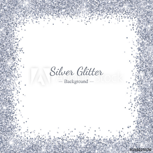 Silver Glitter Backround, Square Border Frame Vector 500x500 Silver Glitter Backround, Square Border Frame Vector