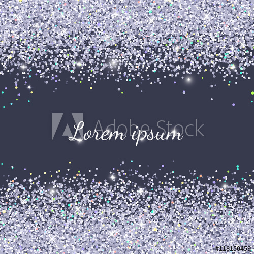 500x500 Holiday Background With Silver Glitter Vector Illustration