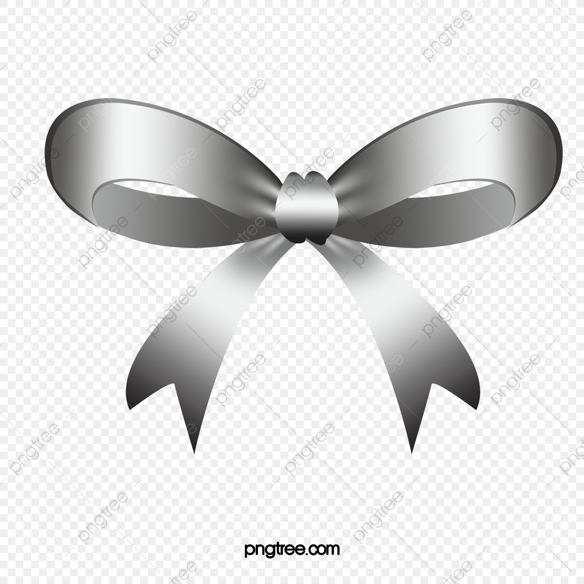 1200x1200 Silver Ribbon Bow, Ribbon Vector, Bow Vector, Vector Png Png
