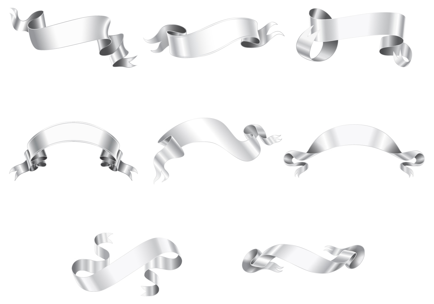 Silver Ribbon Vector at Vectorified.com | Collection of Silver Ribbon