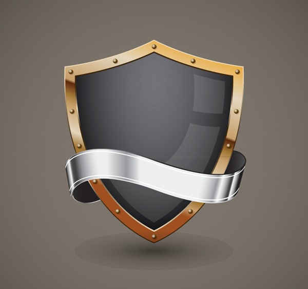 600x563 Silver Ribbon Shield Vector Graphics My Free Photoshop World