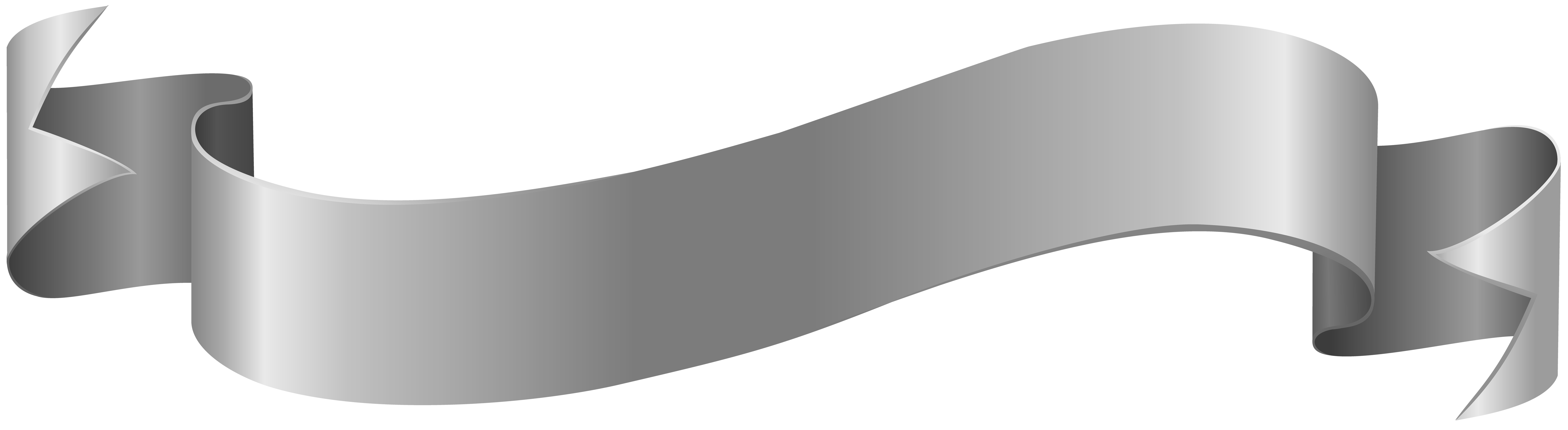 8000x2195 Silver Ribbon Banner