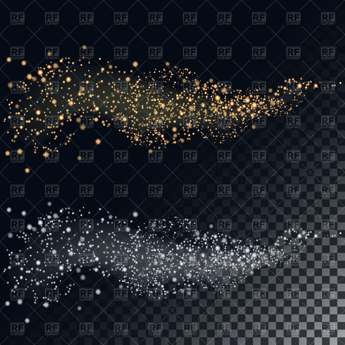 1200x1200 Golden And Silver Star With Twinkling Trail Background Vector