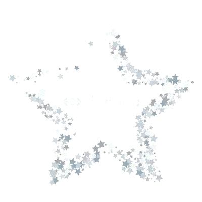 400x400 Silver Star Vector Banner Simple Form Template Card Exclusive